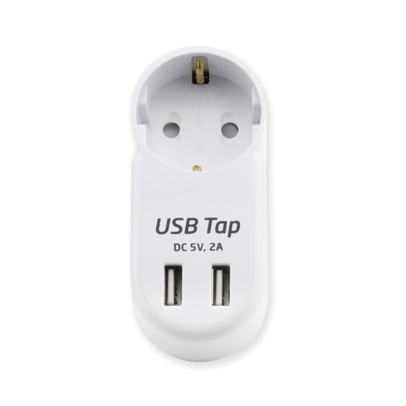 Soicéad gan sreang caighdeánach 1 asraon iniompartha le 2 chalafort USB
